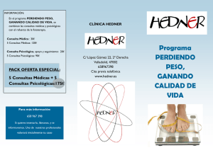 Programa PERDIENDO PESO, GANANDO CALIDAD DE VIDA