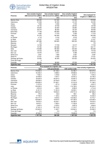 Global Map of Irrigation Areas ARGENTINA
