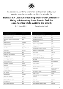 Biennial IBA Latin American Regional Forum Conference