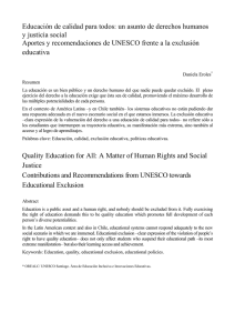 Educación de calidad para todos: un asunto de