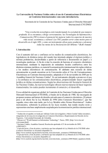La convención de Naciones Unidas sobre el uso de