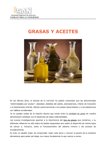 grasas y aceites - Sociedad Argentina de Nutrición