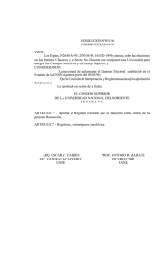 Resolución Nº 051/96 - Universidad Nacional del Nordeste