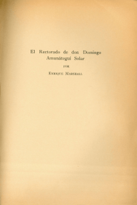 Rectorado de don Domingo Amun&aacute;tegui Solar