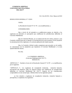 rg. 03 - agentes de recaudacion - Comisión Arbitral del Convenio