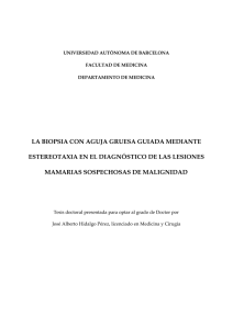 La biopsia con aguja gruesa guiada mediante