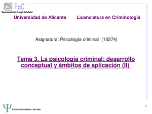 TEMA 3 Psicología criminal - RUA