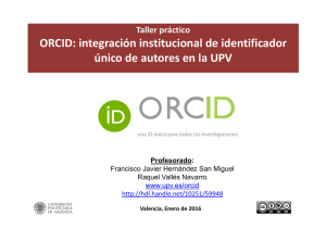 ORCID: integración institucional de identificador único de autores