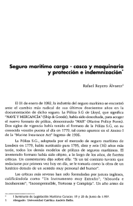 Seguro marítimo carga - casco y maquinaria