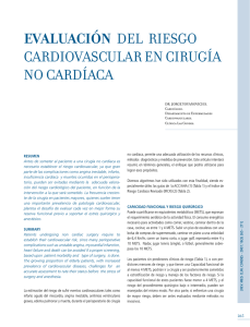 evaluación del riesgo cardiovascular en cirugía no cardíaca