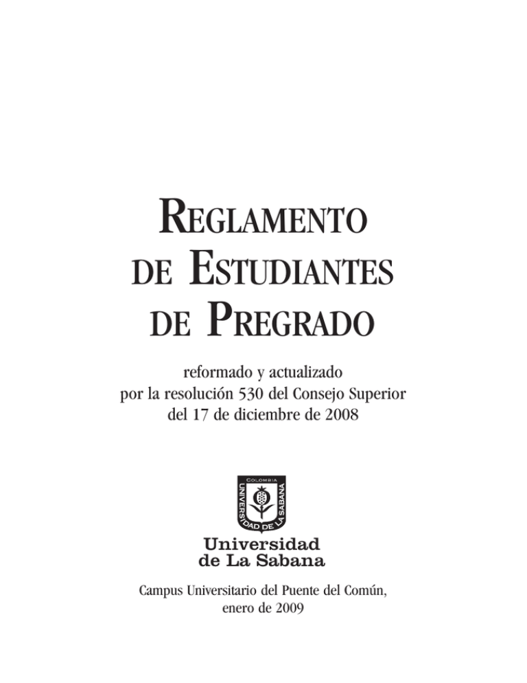 reglamento de estudiantes de pregrado reglamento de estudiantes de pregrado