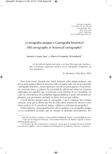 ¿Cartografía antigua o Cartografía histórica?