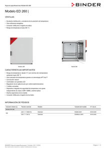 Modelo ED 260 | Cámaras de calor y de secado Avantgarde.Line a