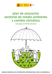 plan de actuación sectorial de medio ambiente y cambio climático