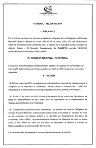 Acuerdo 006 de 2014 - Consejo Nacional Electoral