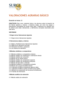 VALORACIONES AGRARIAS BÁSICO