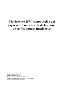 Movimiento 15M: construcción del espacio urbano a través de la