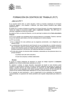 FORMACIÓN EN CENTROS DE TRABAJO (FCT)