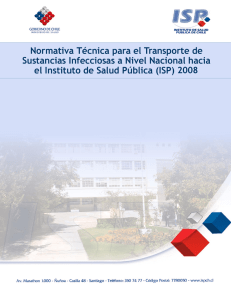 normativa transporte muestras - Instituto de Salud Pública de Chile