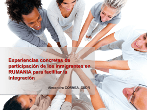 Experiencias concretas de participación de los inmigrantes en