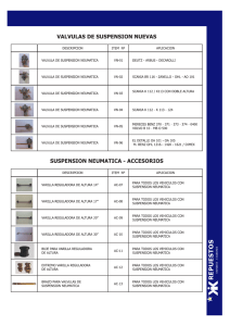 valvulas de suspensión nuevas descripcion item n