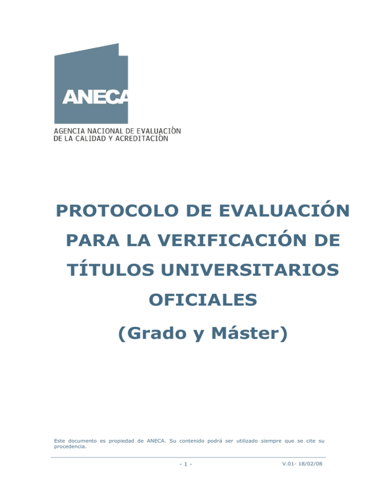 Protocolo De Evaluación Para La Verificación De Títulos Universitarios