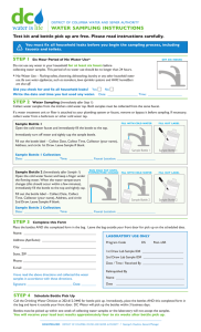 water sampling instructions