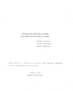 Créditos de Argentina a países con graves dificult. de pagos
