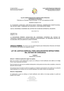 ley de justicia especial para adolescentes infractores del estado de