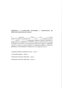 PROPUESTA Y VALORACIÓN ECONOMIC`A Y PROPOSICION DE