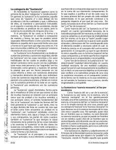 410 La categoría de “Sustancia”