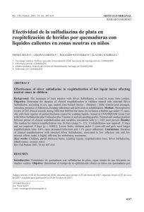 Efectividad de la sulfadiazina de plata en reepitelización de heridas