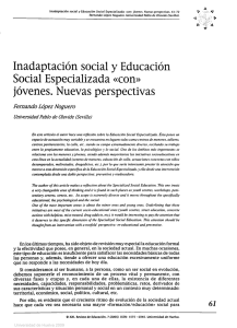 Inadaptación social y Educación Social Especializada «con