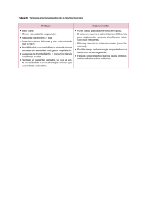 Tabla B. Ventajas e inconvenientes de la hipodennoclisis Ventajas