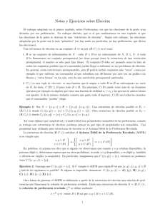 Notas y Ejercicios sobre Elección