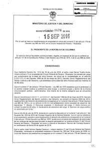 decreto 1478 del 15 de septiembre de 2016