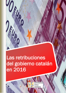 Las retribuciones del gobierno catalán en 2016