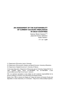 an assessment of the sustainability of current account imbalances in