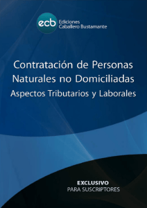 Contratación de Personas Naturales no Domiciliadas