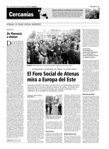 El Foro Social de Atenas mira a Europa del Este