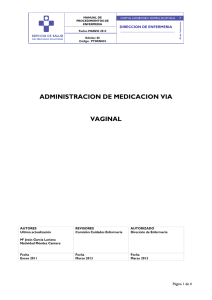 administracion de medicacion via vaginal