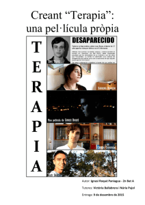 Creant “Terapia”: una pel lícula pròpia 2015