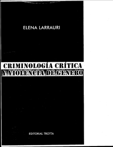 Criminología crítica y la violencia de género