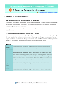 2-6 Obtener informacion relacionada con los desastres