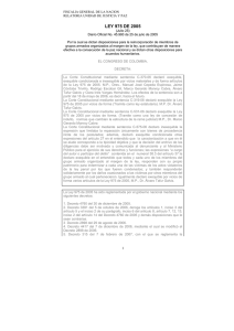 LEY 975 DE 2005 - Fiscalía General de la Nación