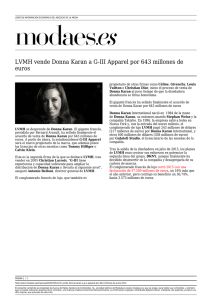 LVMH vende Donna Karan a G-III Apparel por 643 millones de euros