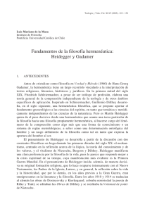 Fundamentos de la filosofía hermenéutica: Heidegger y