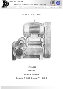 Mirrlees TRIRO Screw Pumps Series T 125-3 and T 160