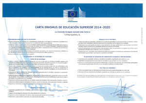 Page 1 * * ** * 1r ***** Comisión Europea CARTA ERASMUS DE