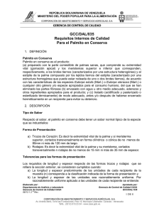GCC/DAL/035 Requisitos Internos de Calidad Para el